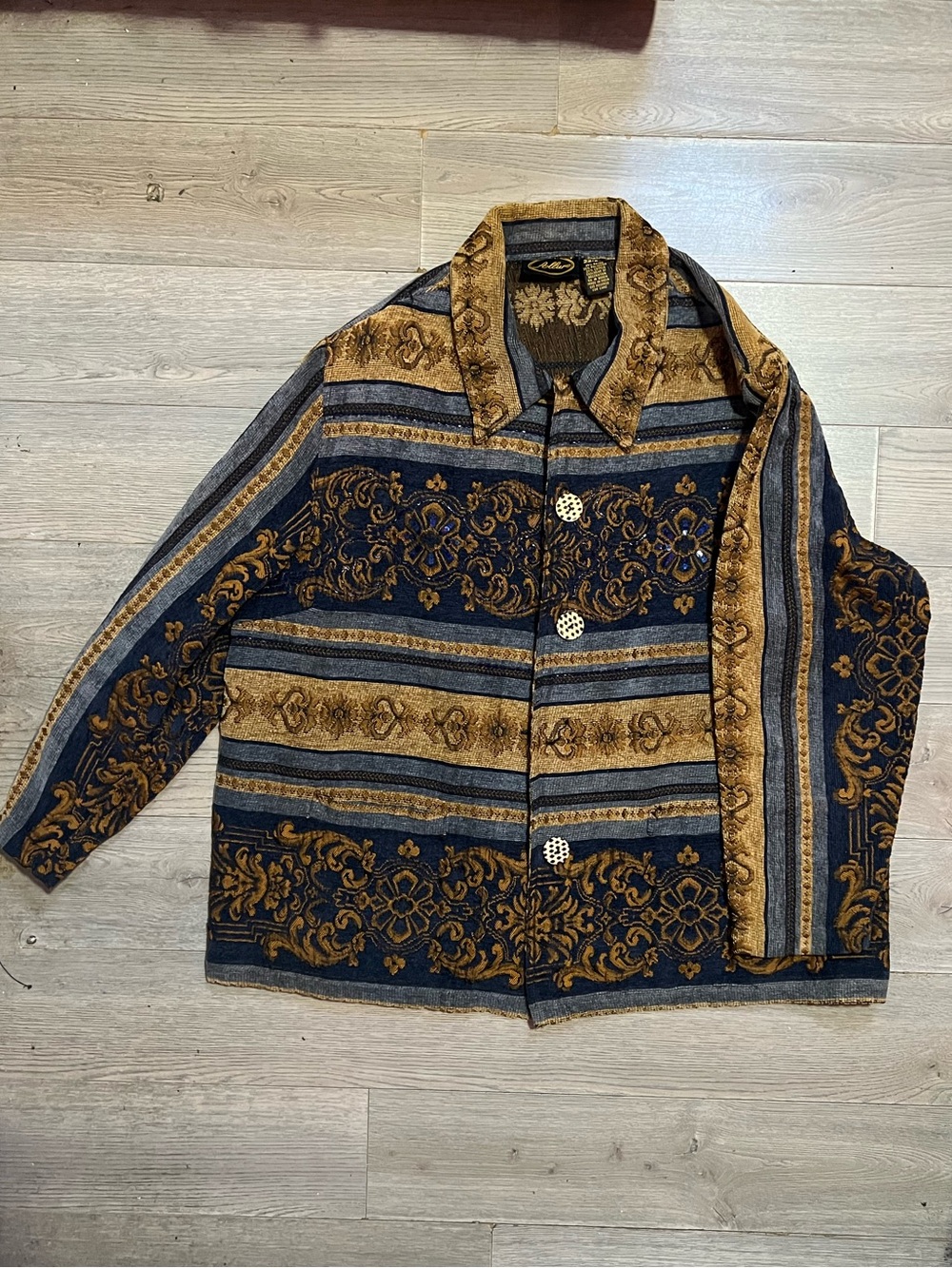 Vintage 90s Allure Baroque Tapestry Brocade Jacket 22/24